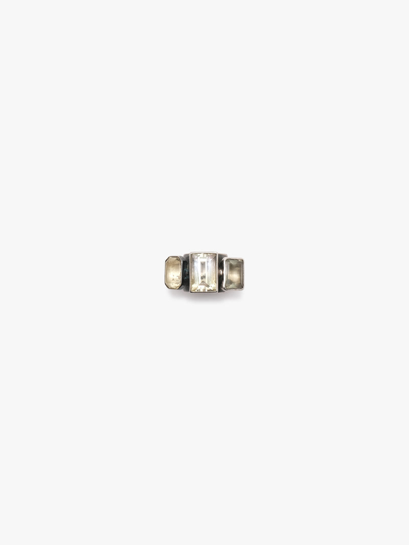 Ring: oxidized silver, citrine