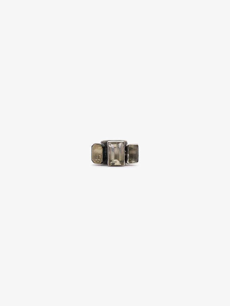 Ring: oxidized silver, citrine