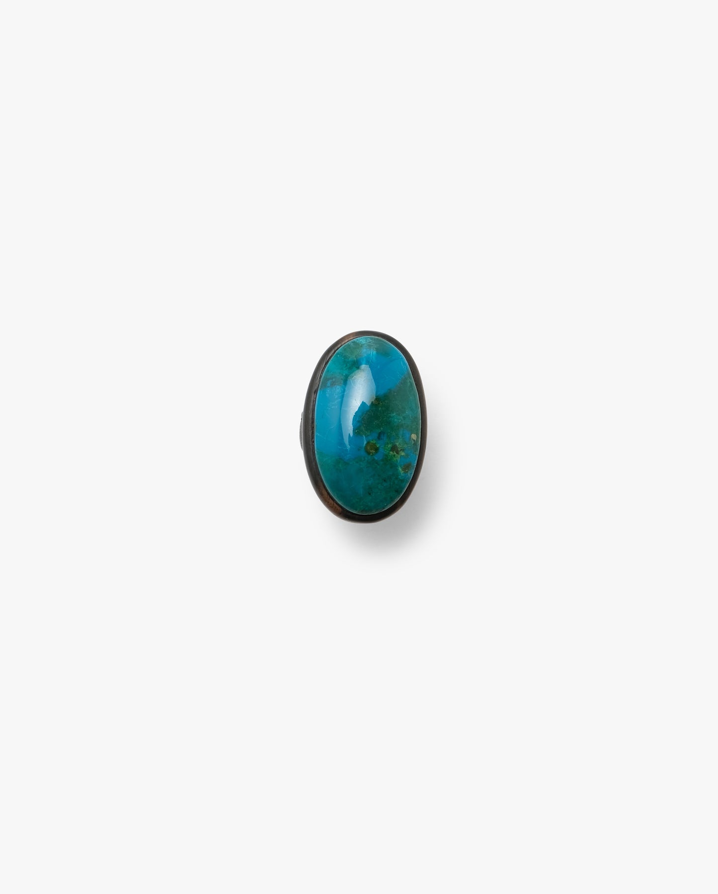 Ring: chrysocolla, ebony, leather