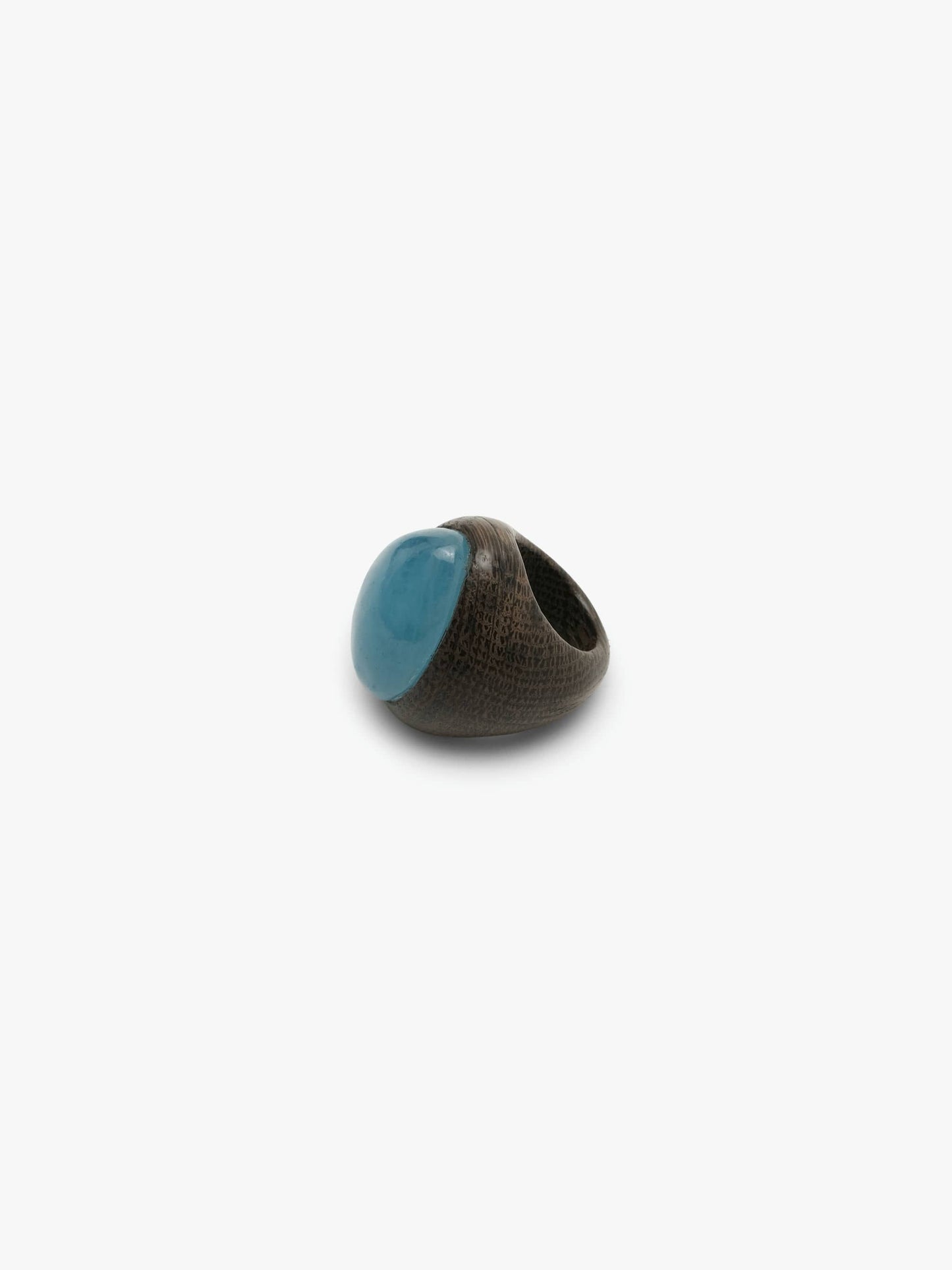 Ring: aquamarine, bog oak