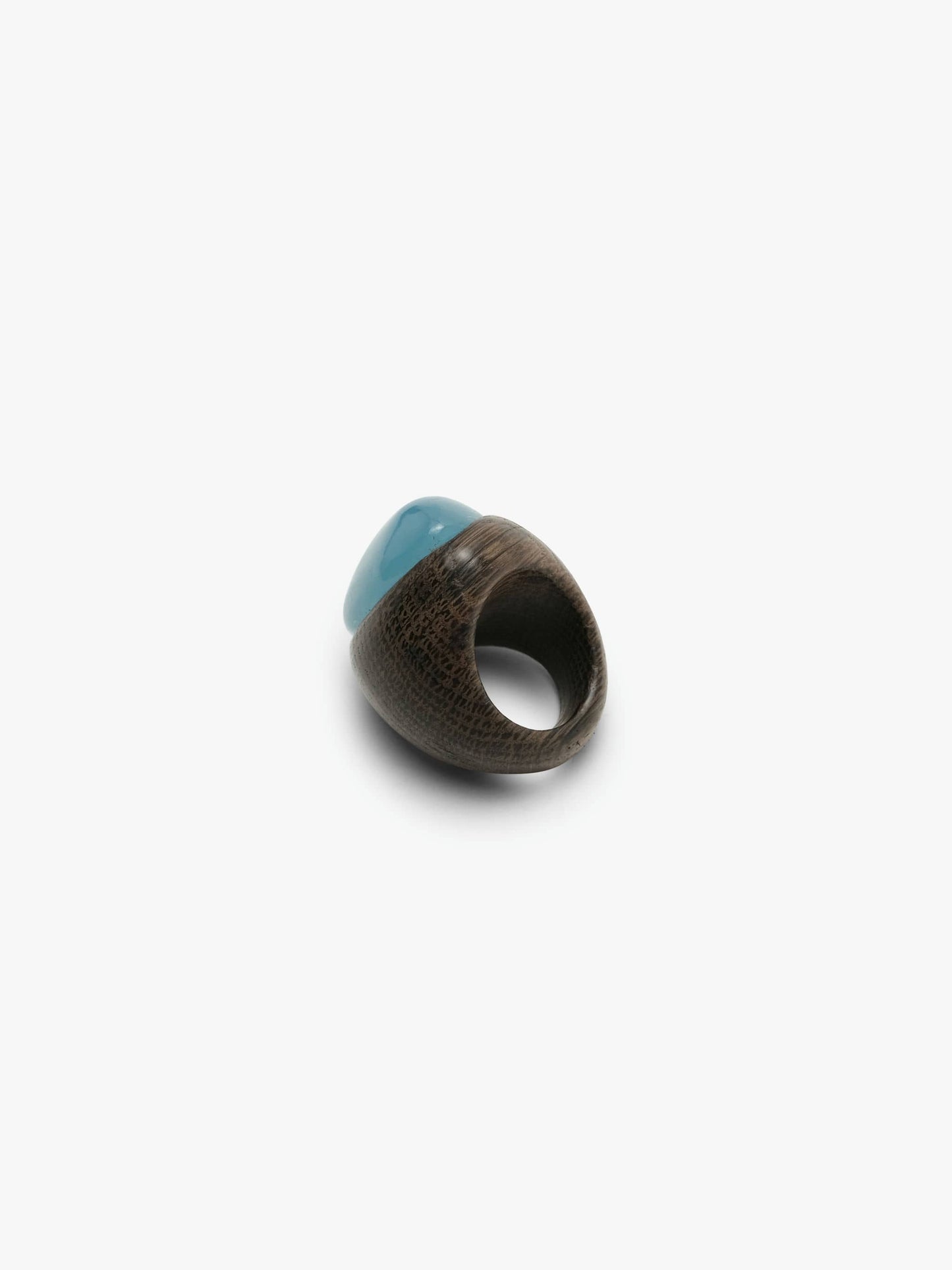 Ring: aquamarine, bog oak