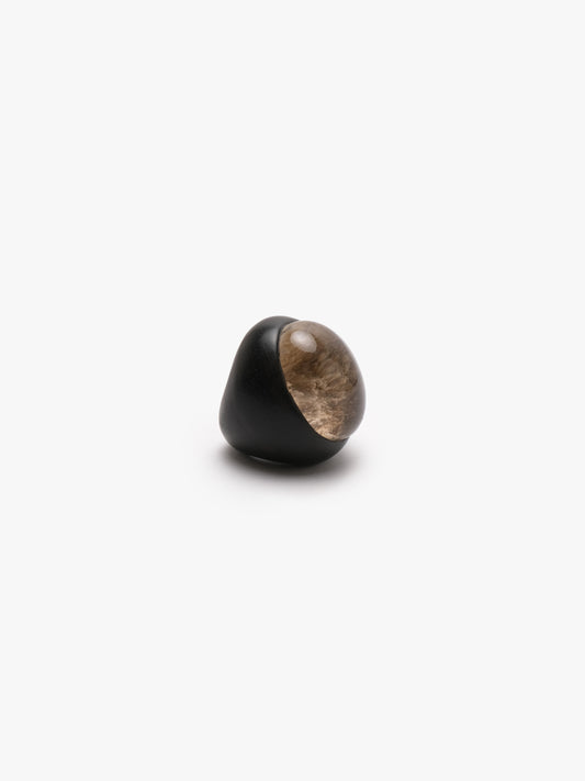 Ring: ebony, garden quartz