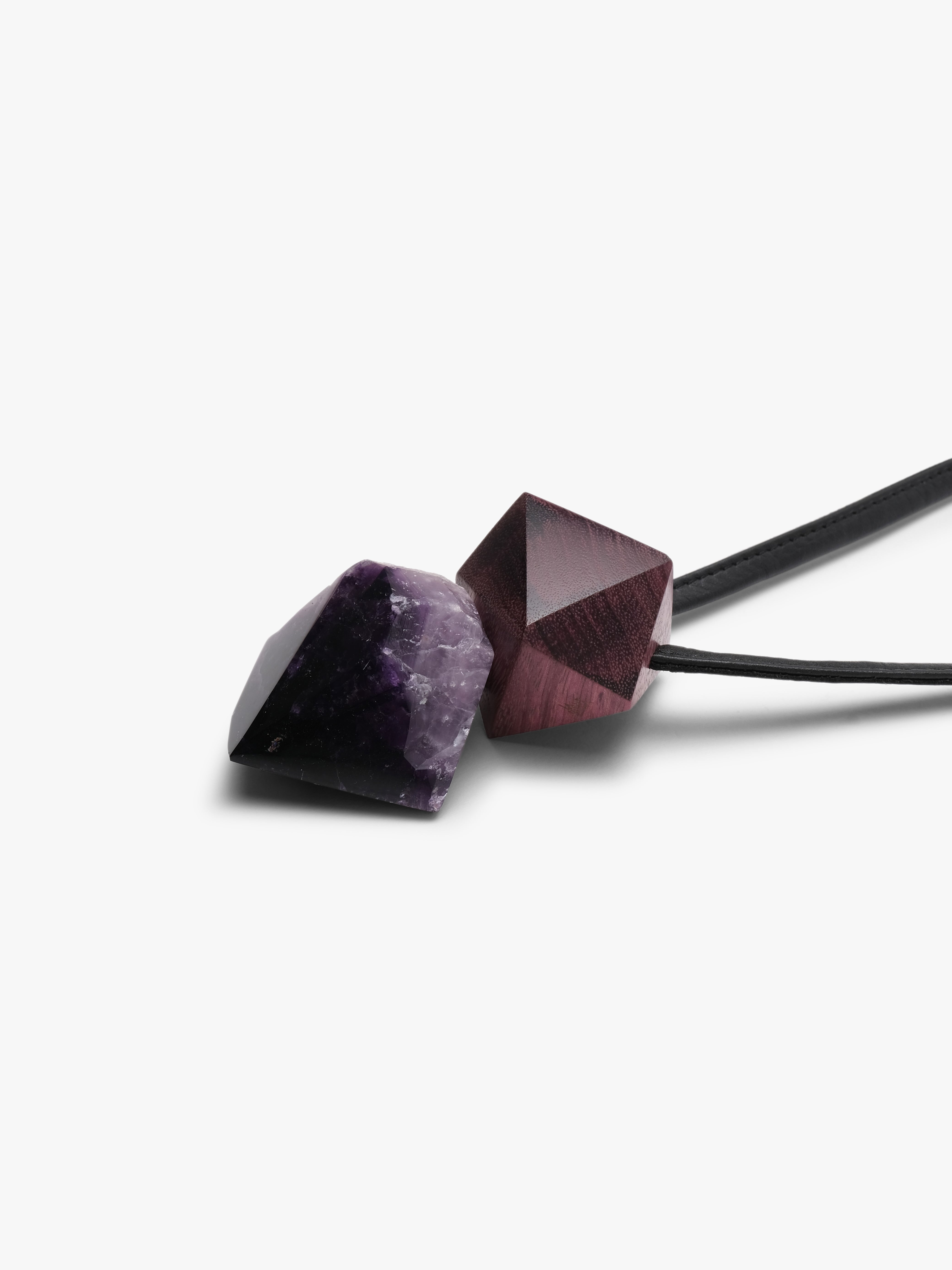 Pendant: amethyst, amaranth