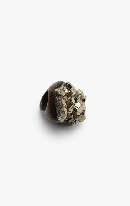 Ring: wengé, pyrite