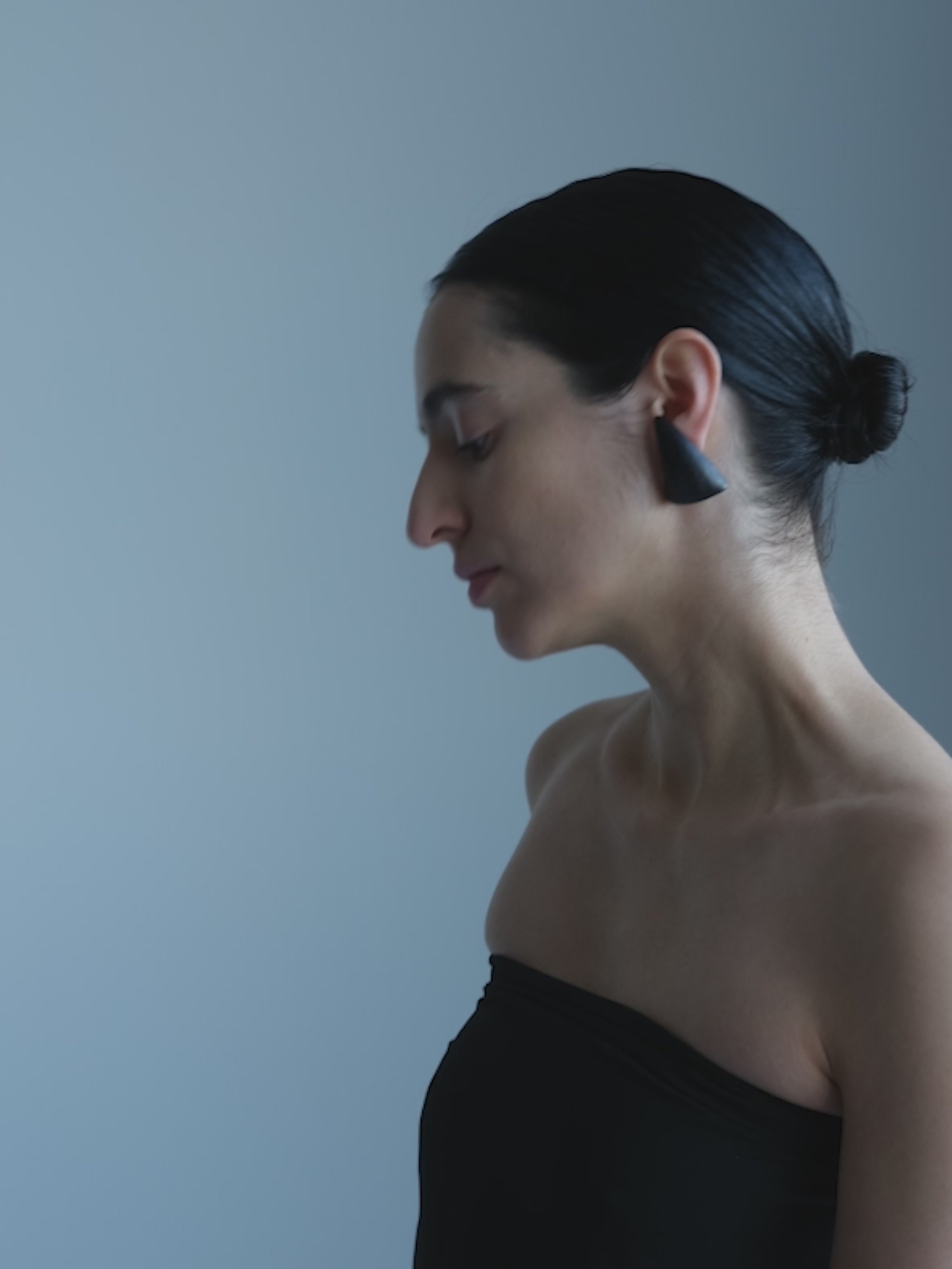 Haze earrings: black acacia