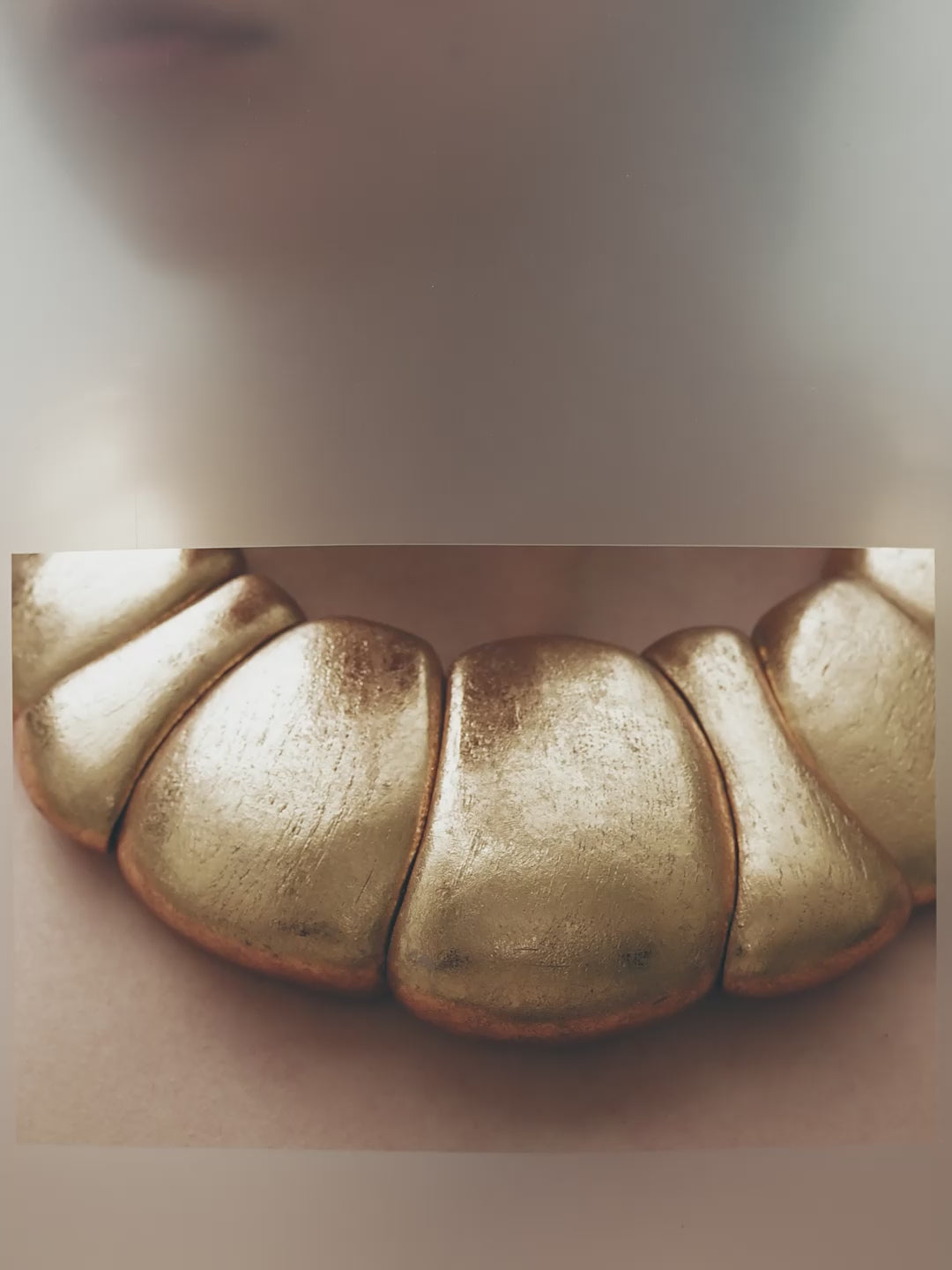 Oria necklace: acacia, goldfoil