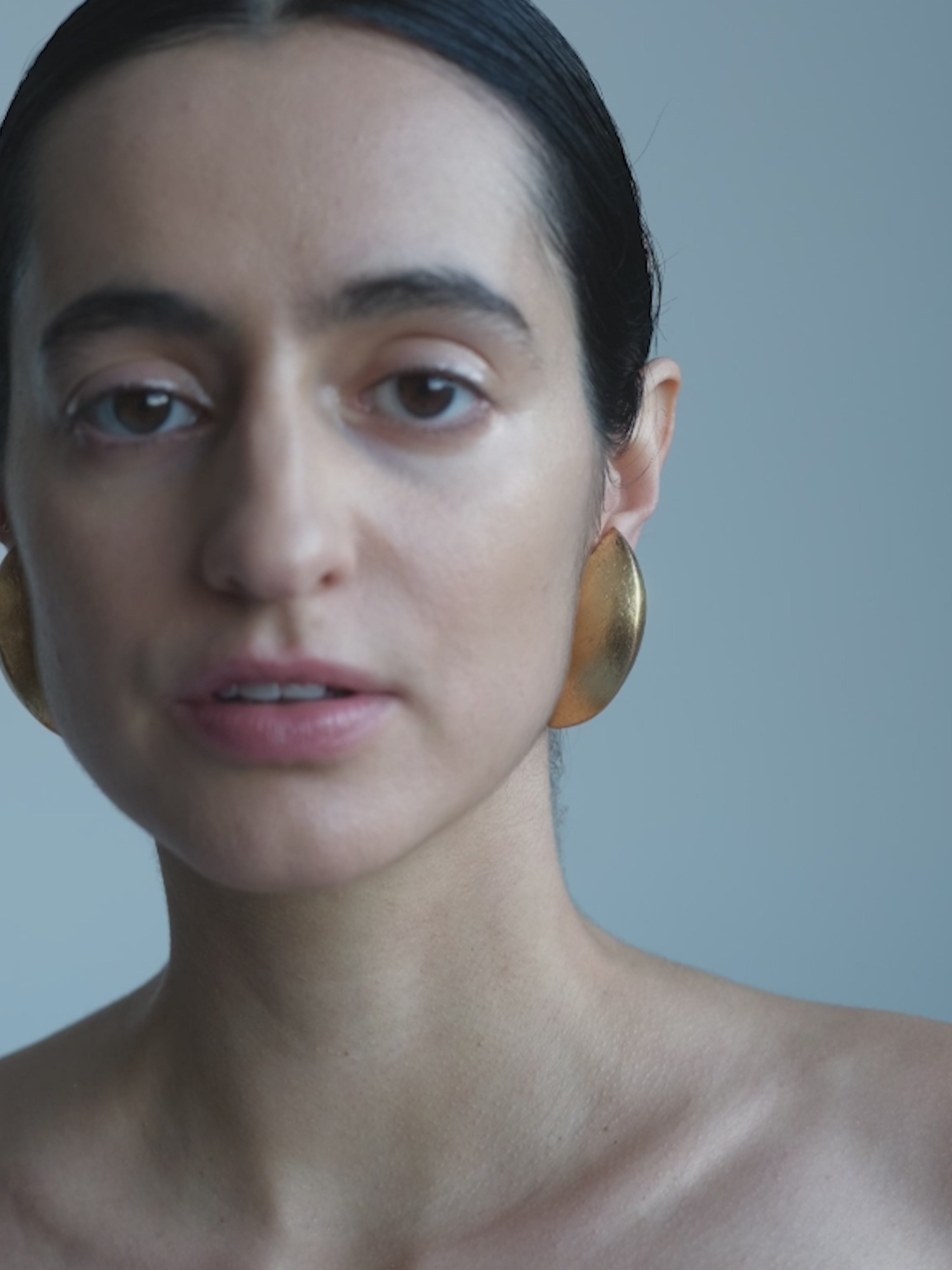 Zume earrings: acacia, goldfoil