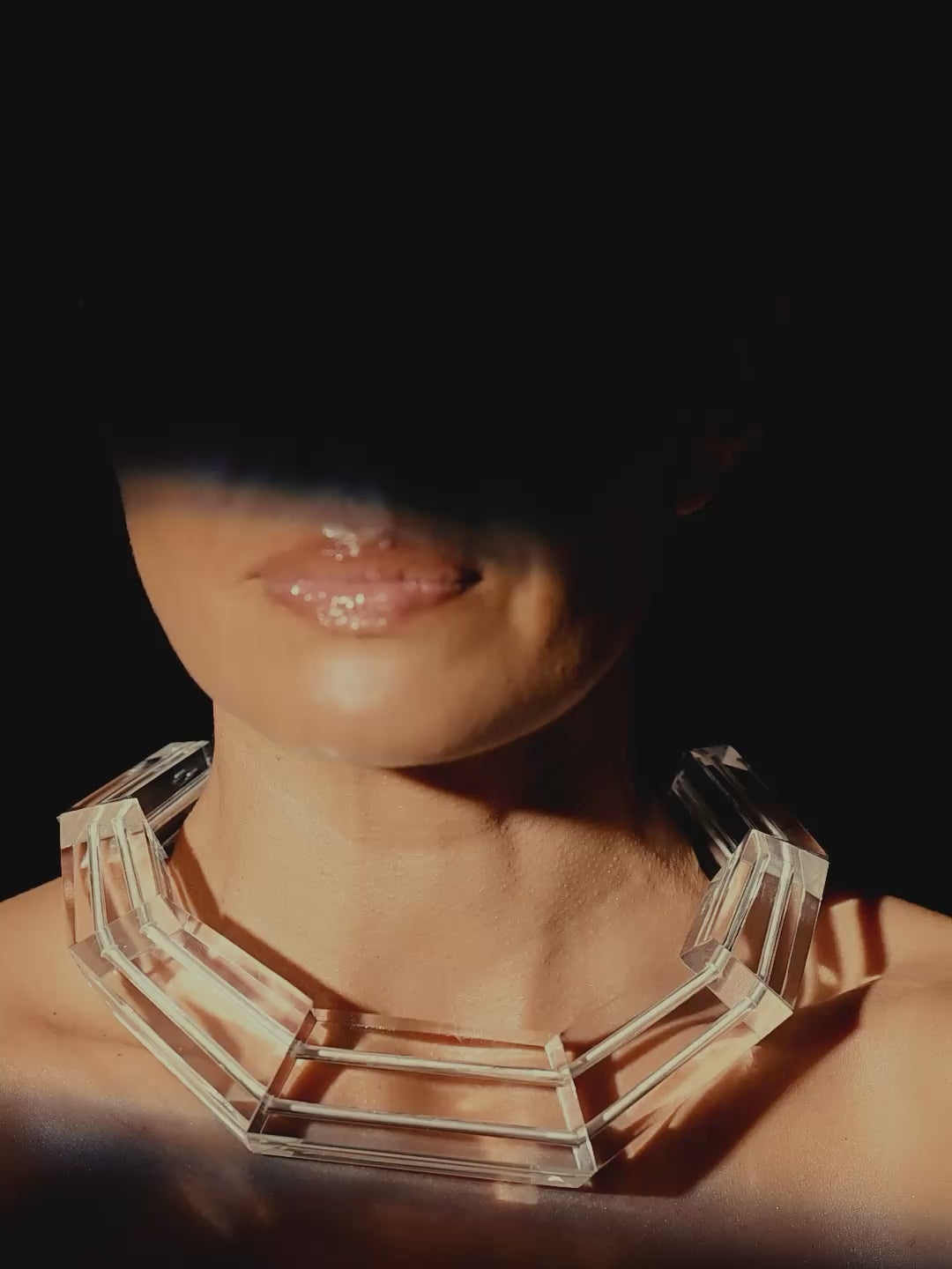 Tempest necklace: clear greencast