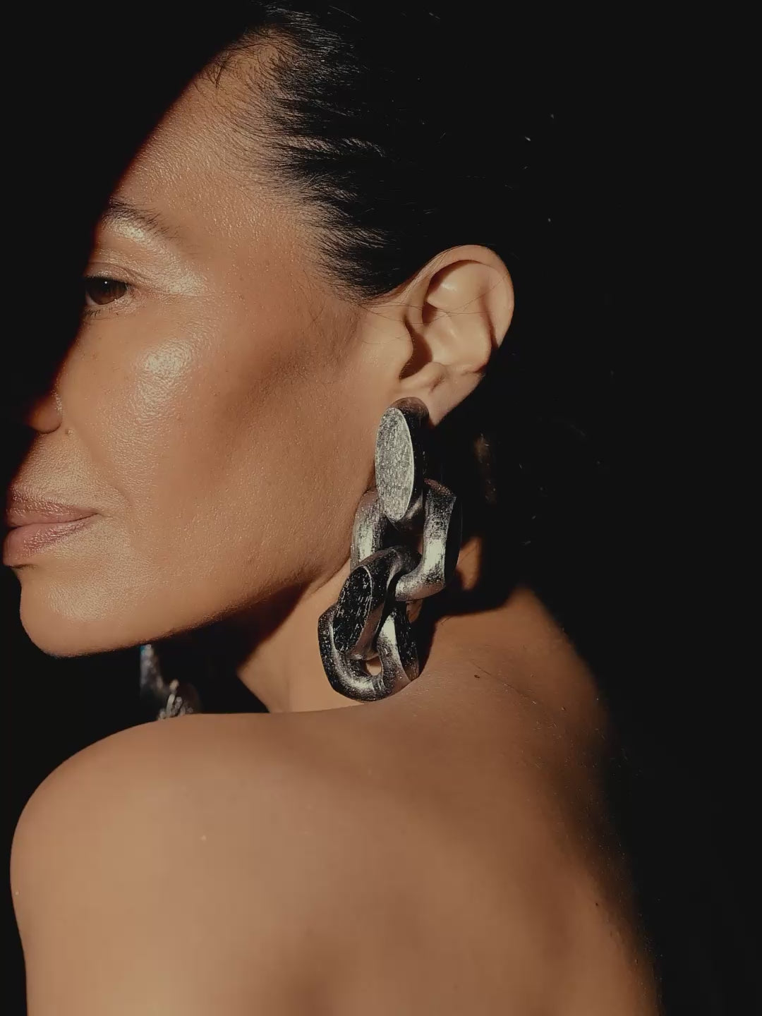 Azura earrings: acacia, silverfoil