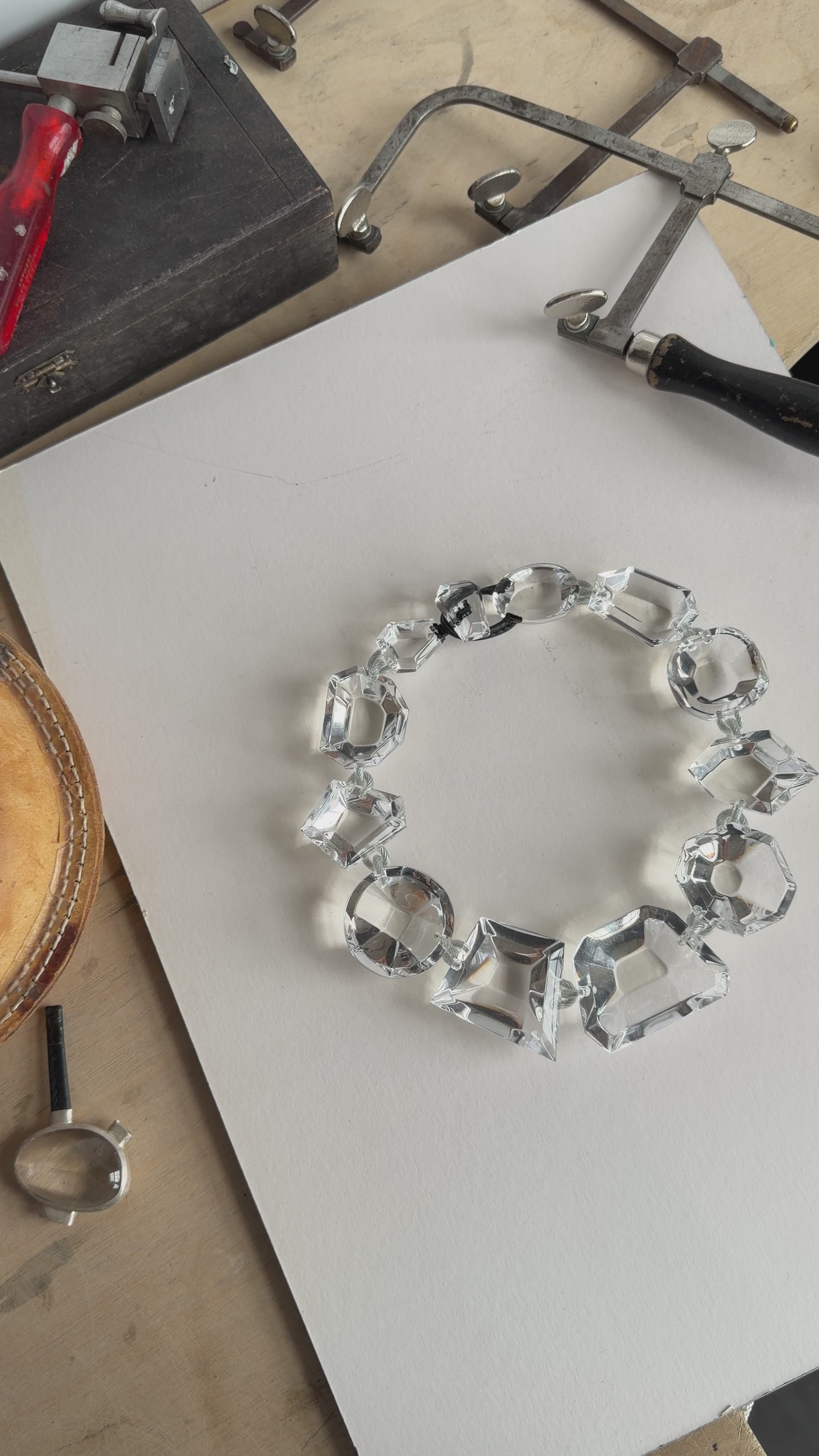 Bina necklace: acrylic, wire