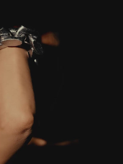 Aurelia bracelet: acacia, silverfoil