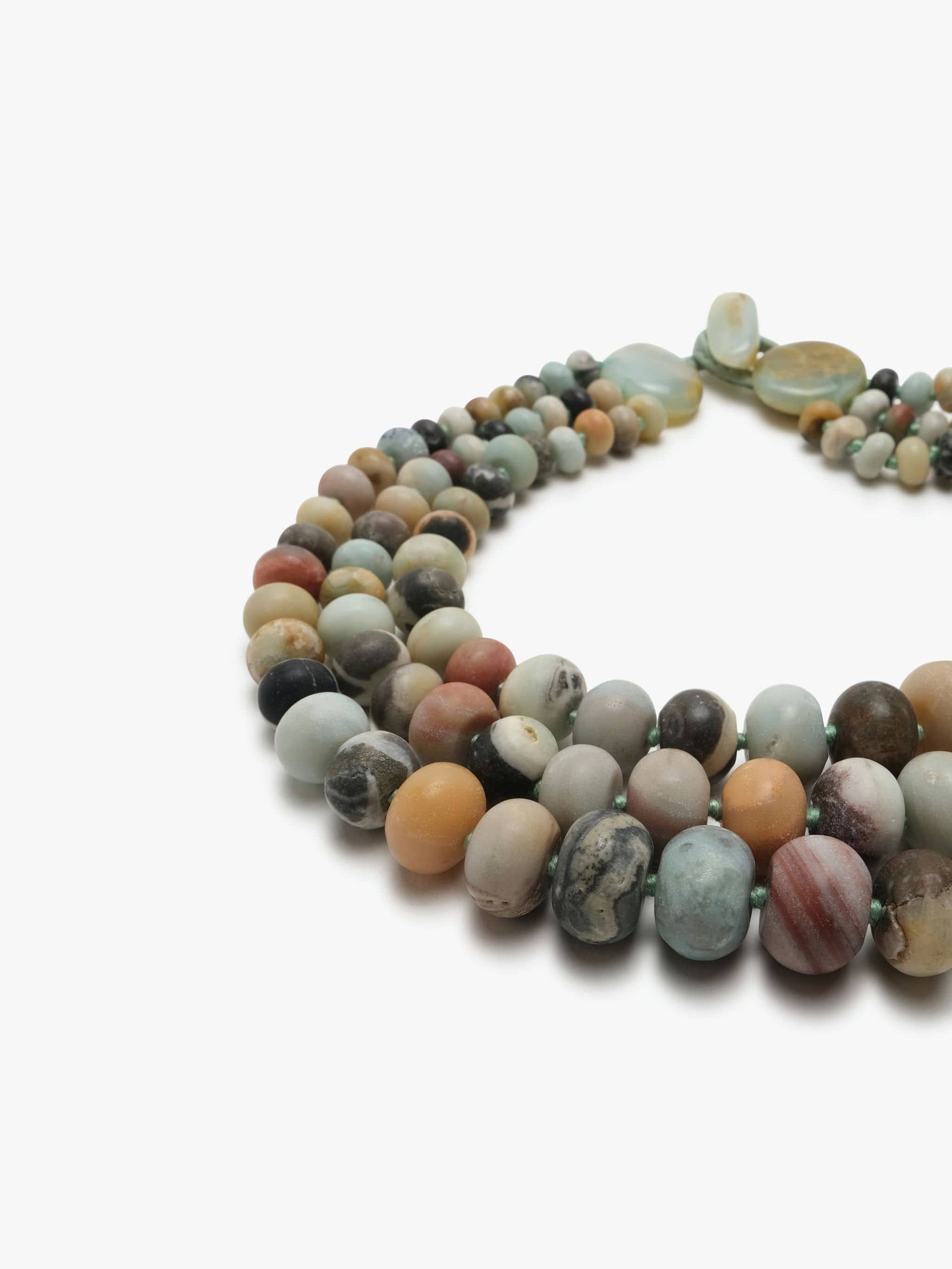 Necklace: andean opal in mother stone