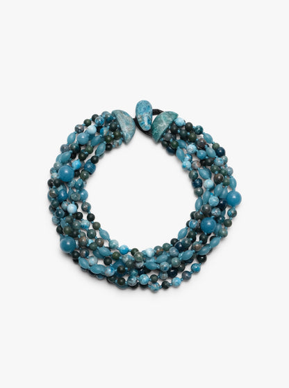 Necklace: apatite, aquamarine