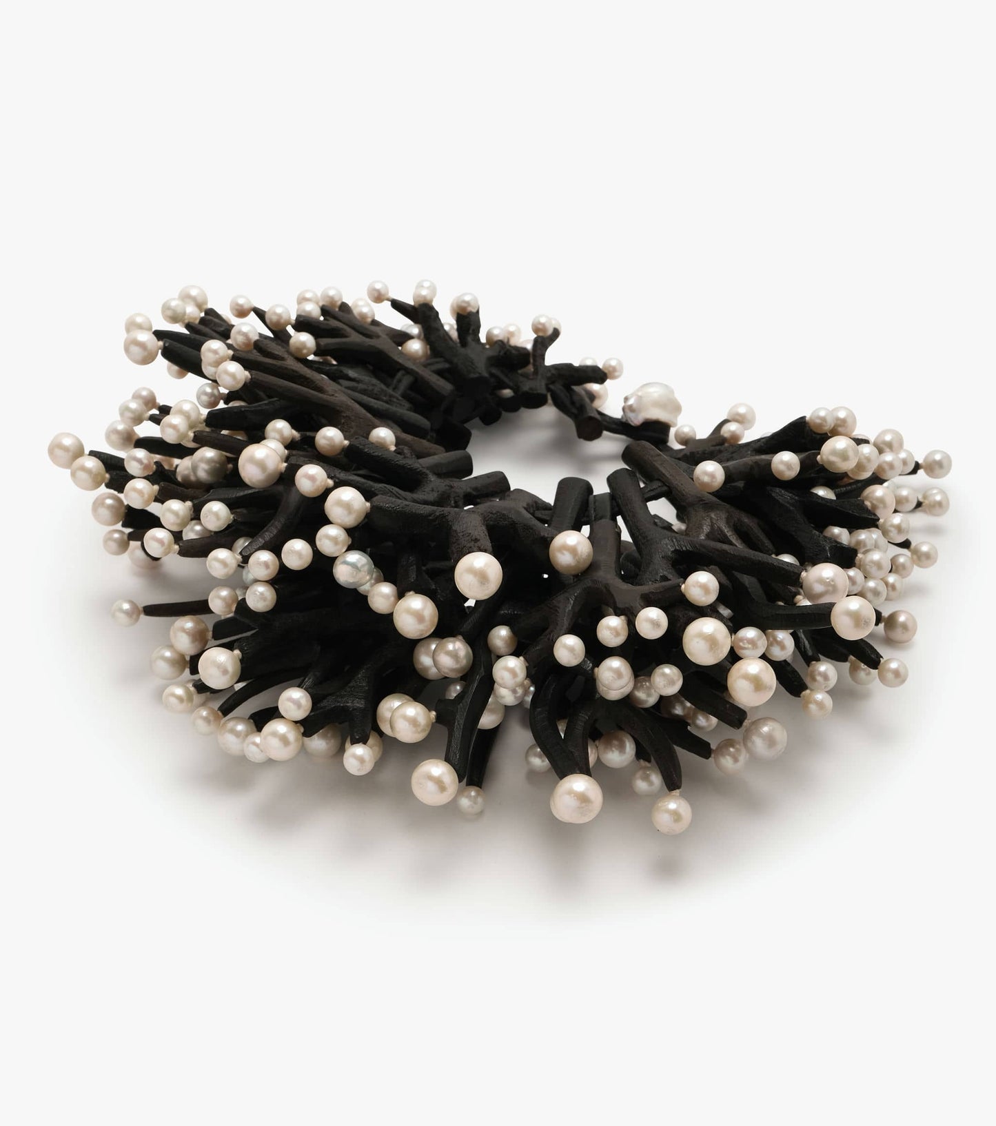 50th anniversary necklace: acacia, freshwater pearls