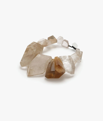 50th anniversary necklace: crystal, quartz
