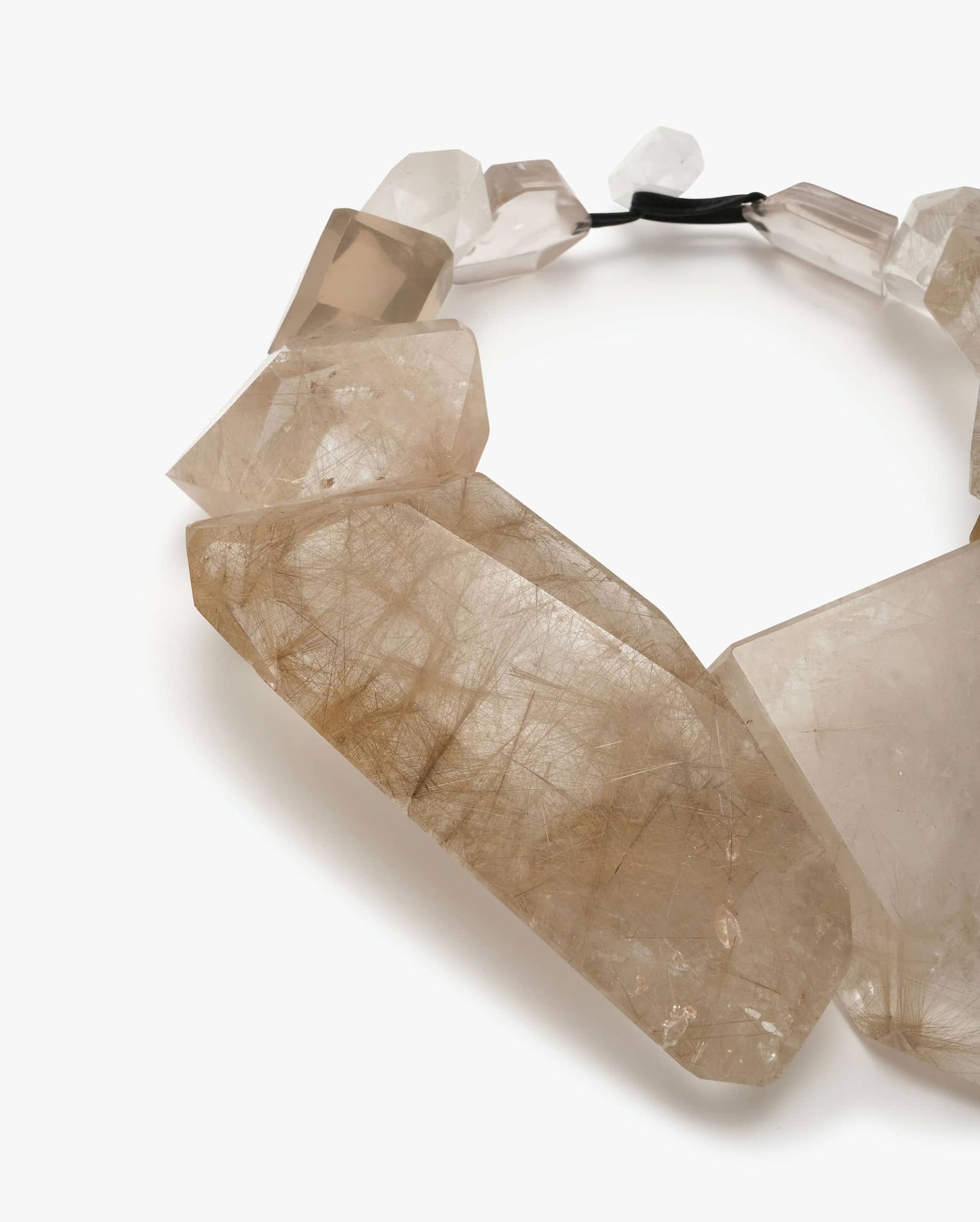 50th anniversary necklace: crystal, quartz