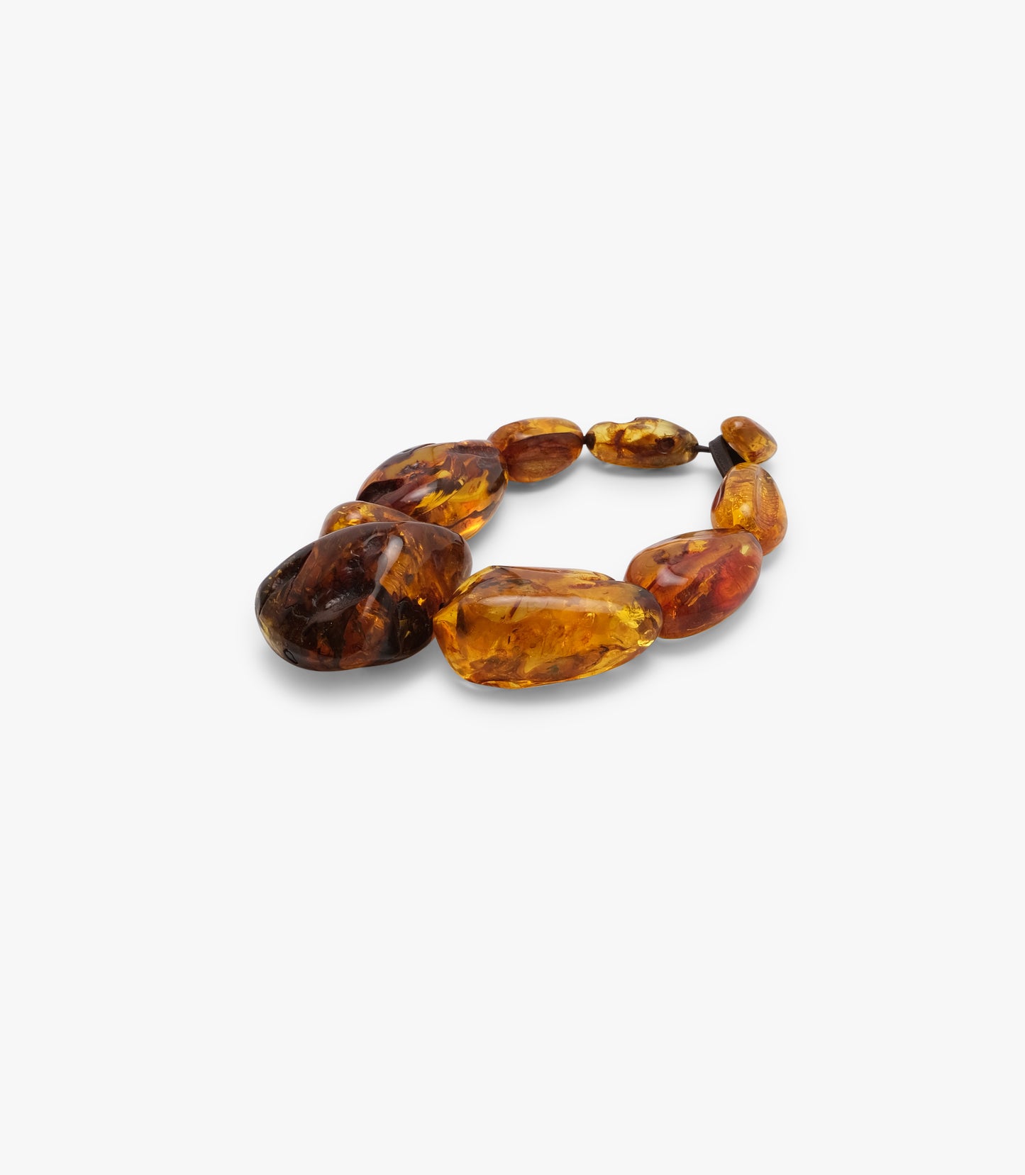 50th anniversary necklace: amber