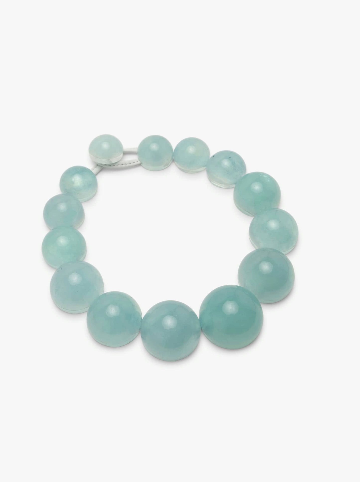 Necklace: aquamarine, acrylic