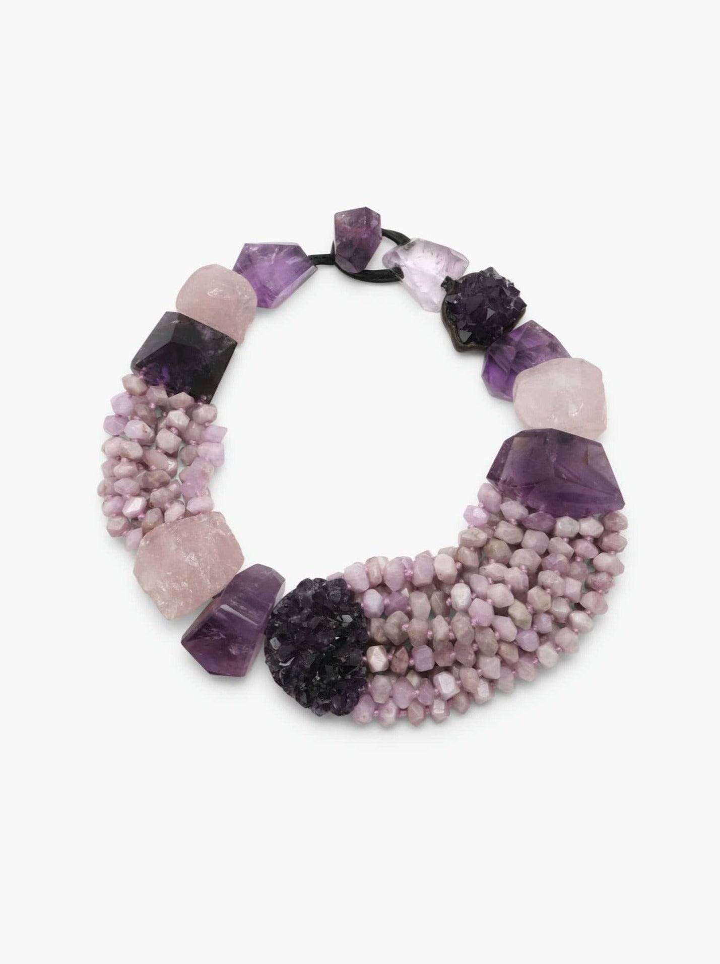 Necklace: amethyst, rose quartz, kunzite