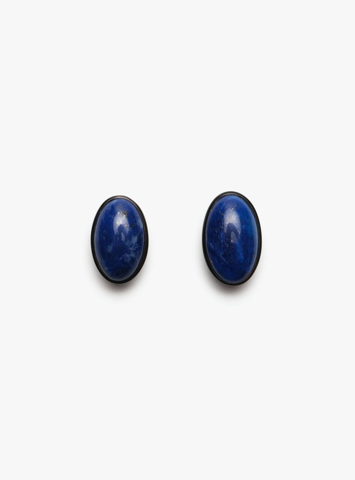 Earrings: lapis lazuli