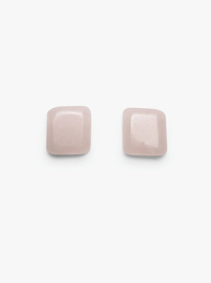 Earstuds: rose quartz