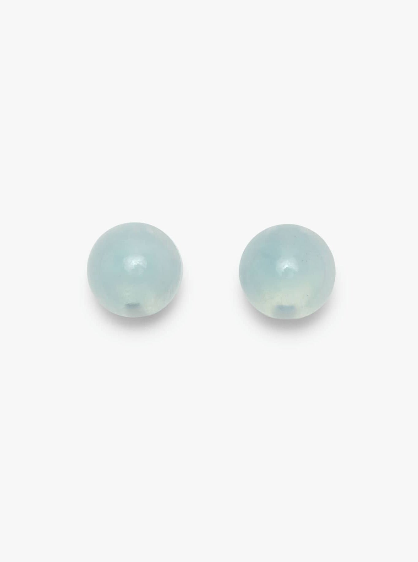 Earclips: aquamarine, acrylic