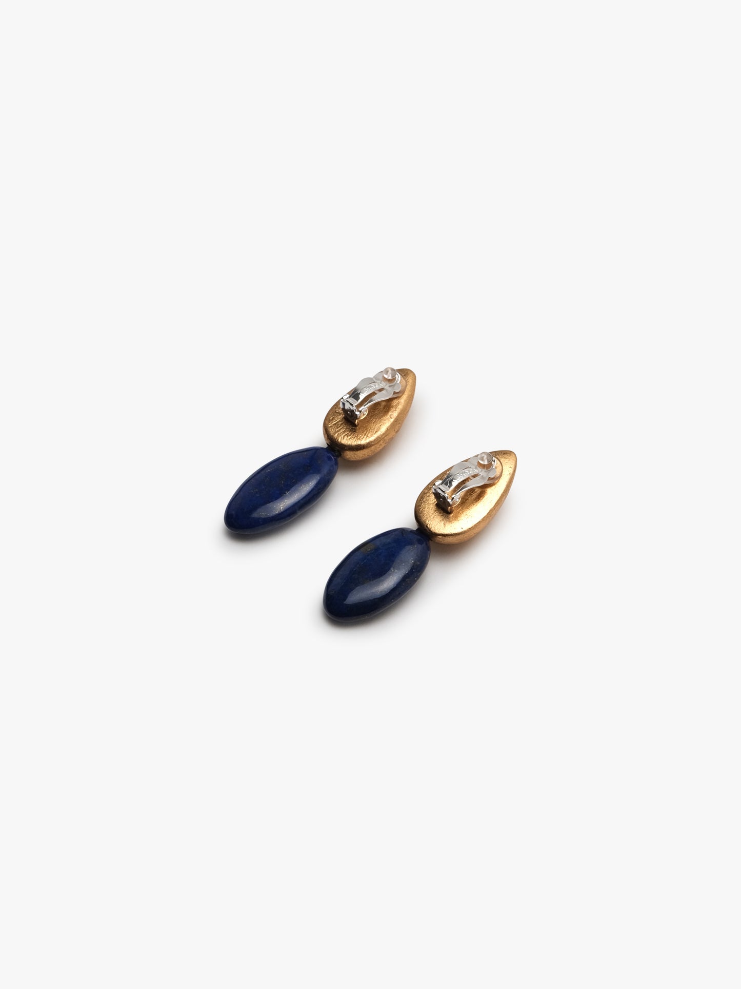 Earring: acacia, lapis lazuli