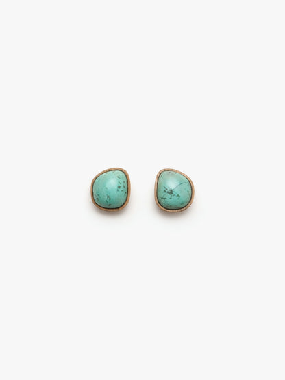 Earring: turquoise, oak