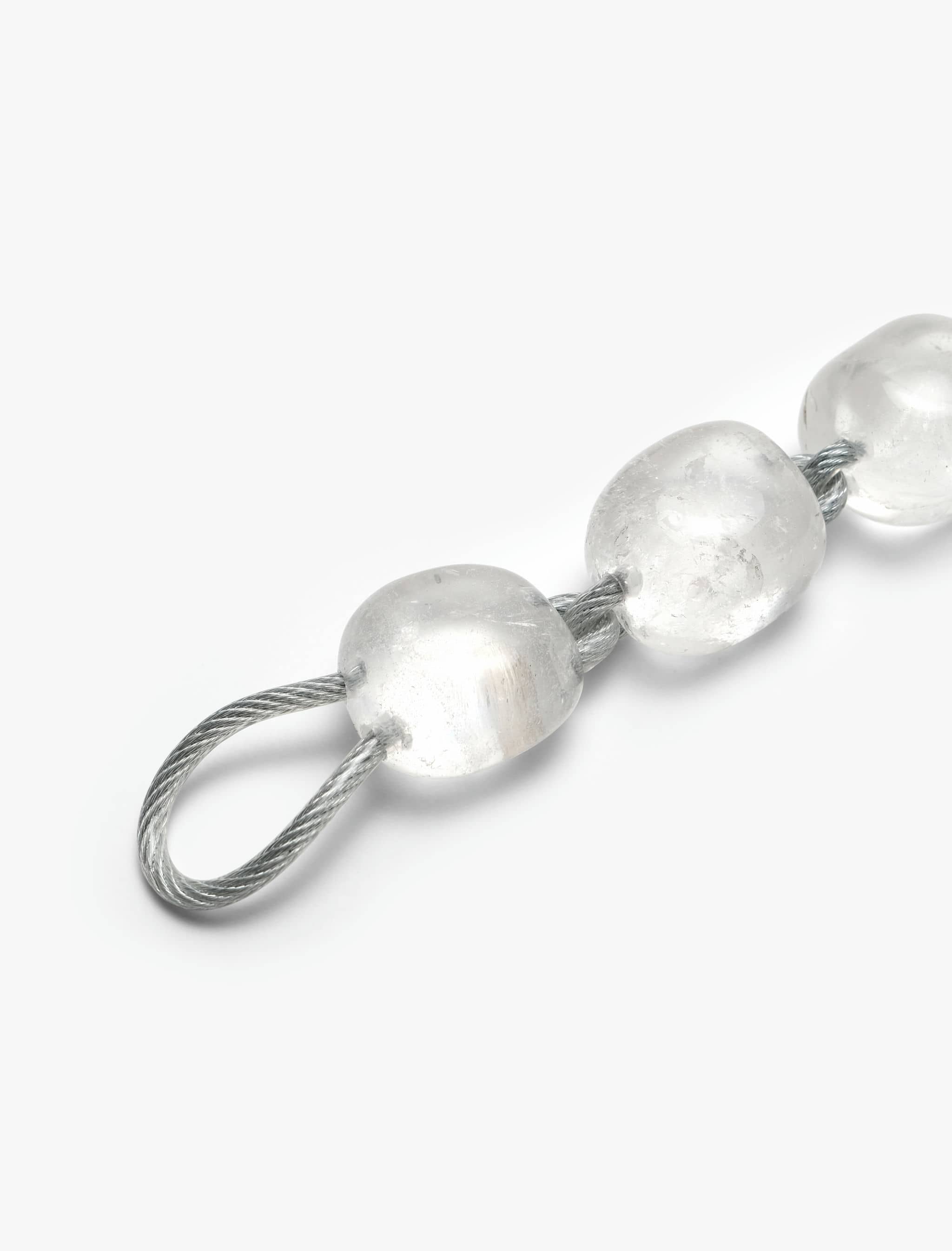 Bracelet: mountain crystal, wire