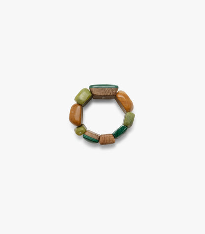 Bracelet: serpentine, malachite, aventurine