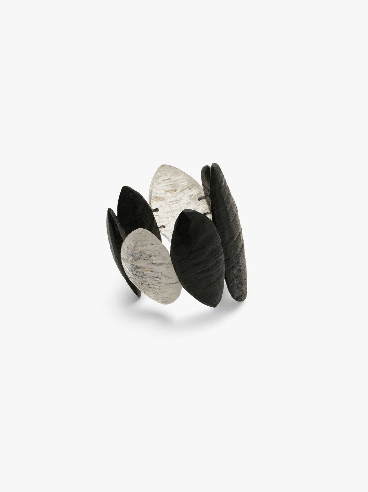 Bracelet: ebony, greencast acrylic