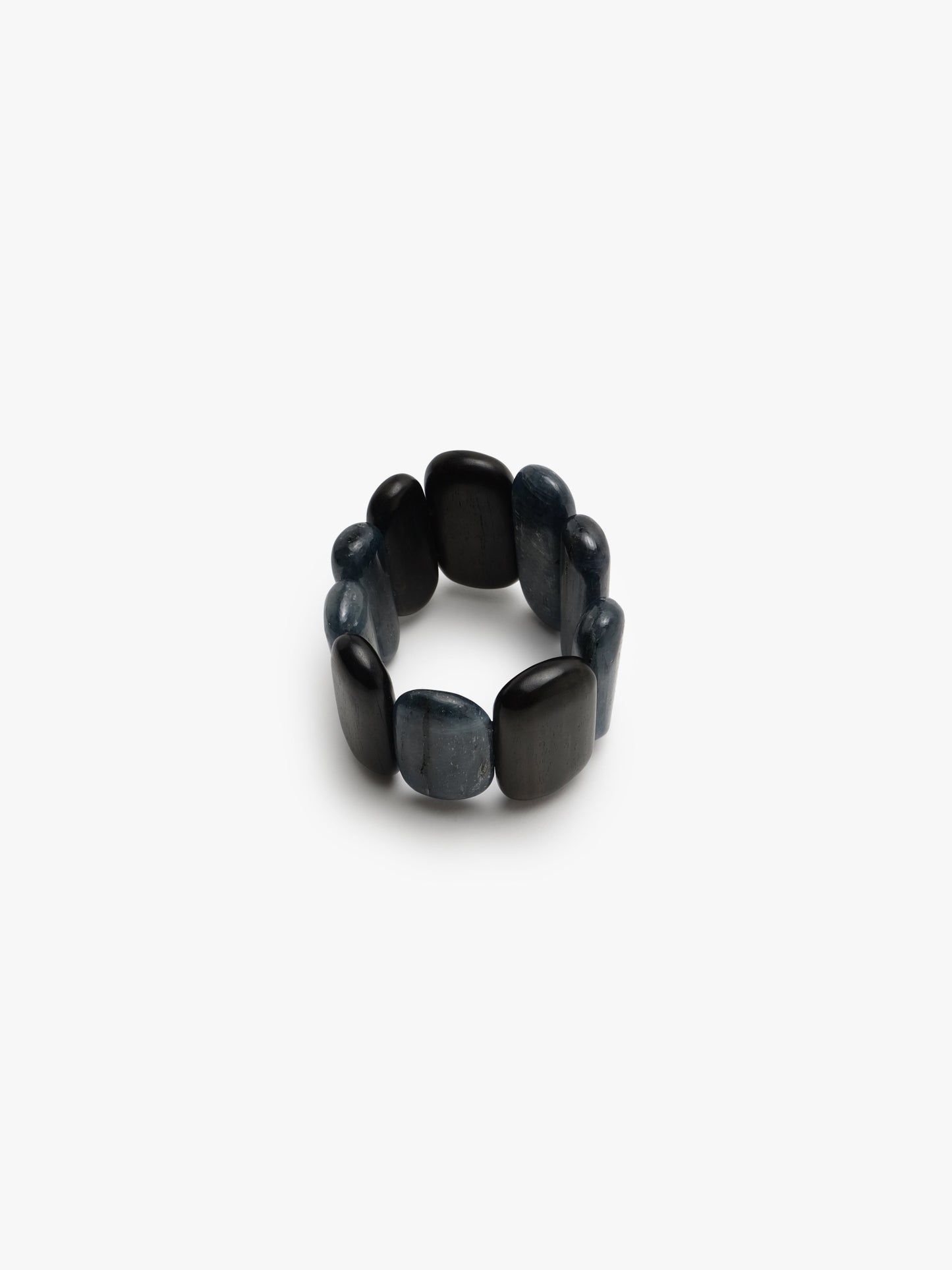 Bracelet: apatite, ebony