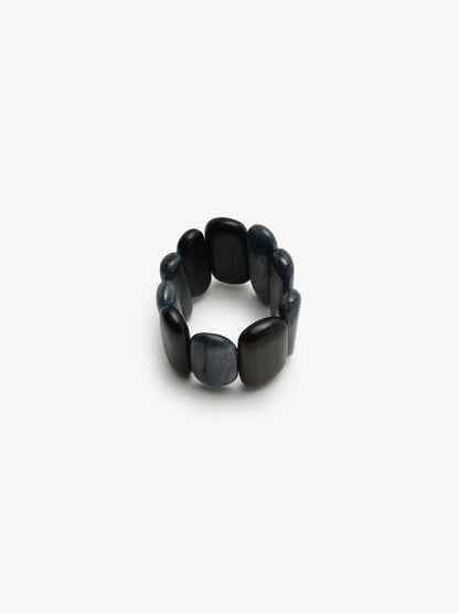 Bracelet: apatite, ebony