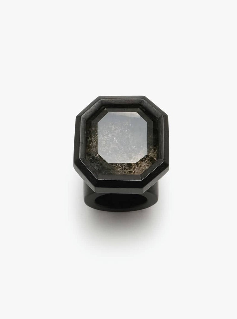Black ring on a white background