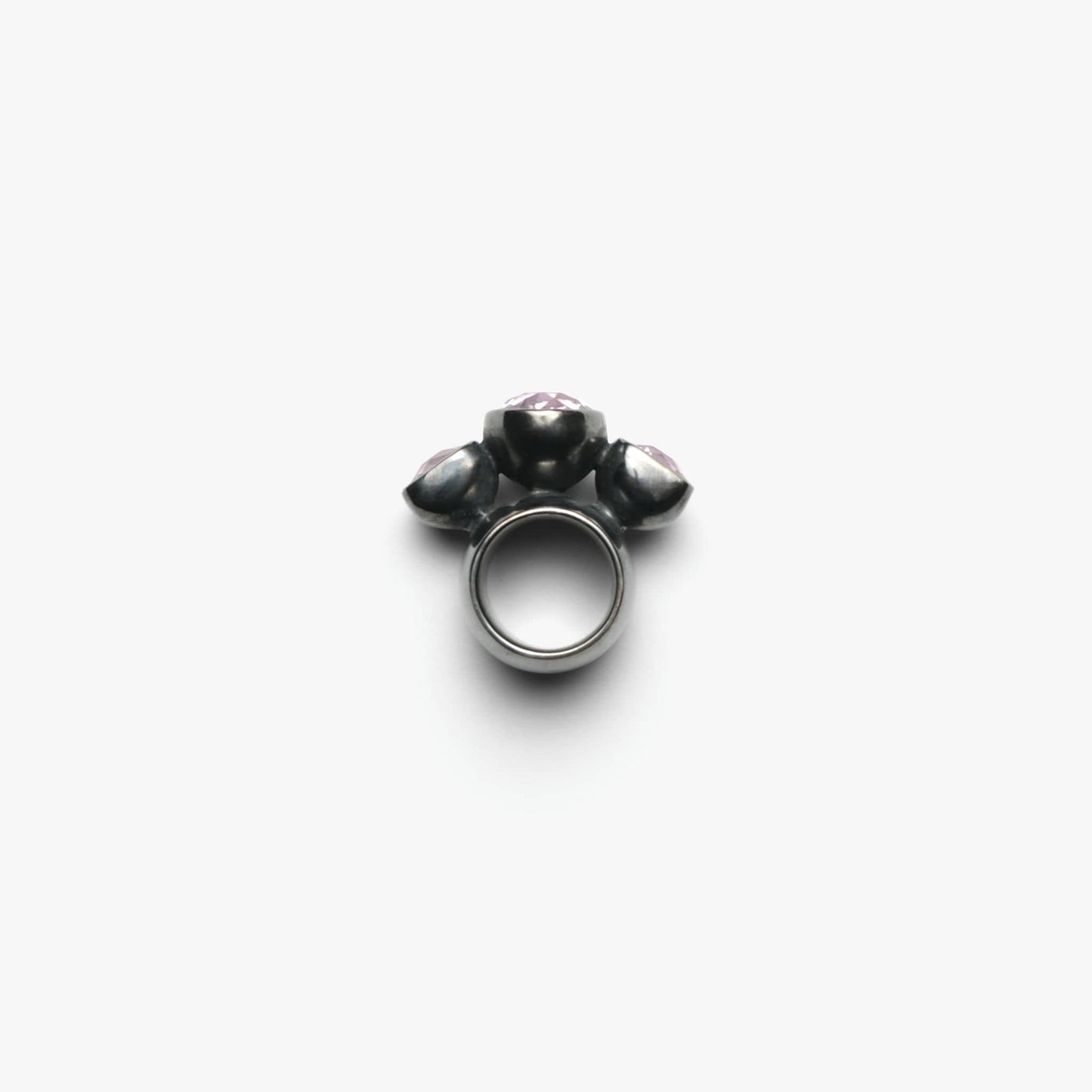 Ring: oxidized sterling silver, amethyst