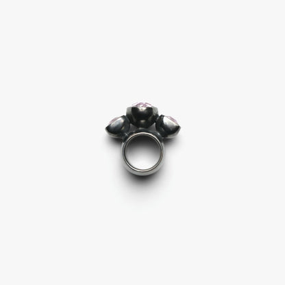 Ring: oxidized sterling silver, amethyst