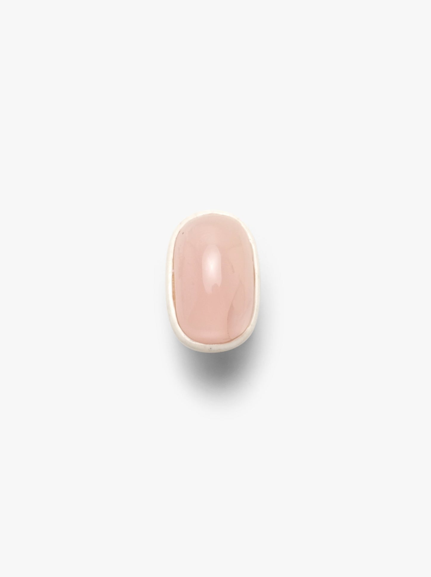 Ring: rosequartz, bone