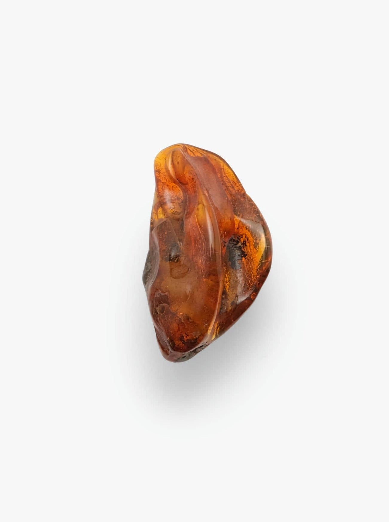 Ring: amber, leather