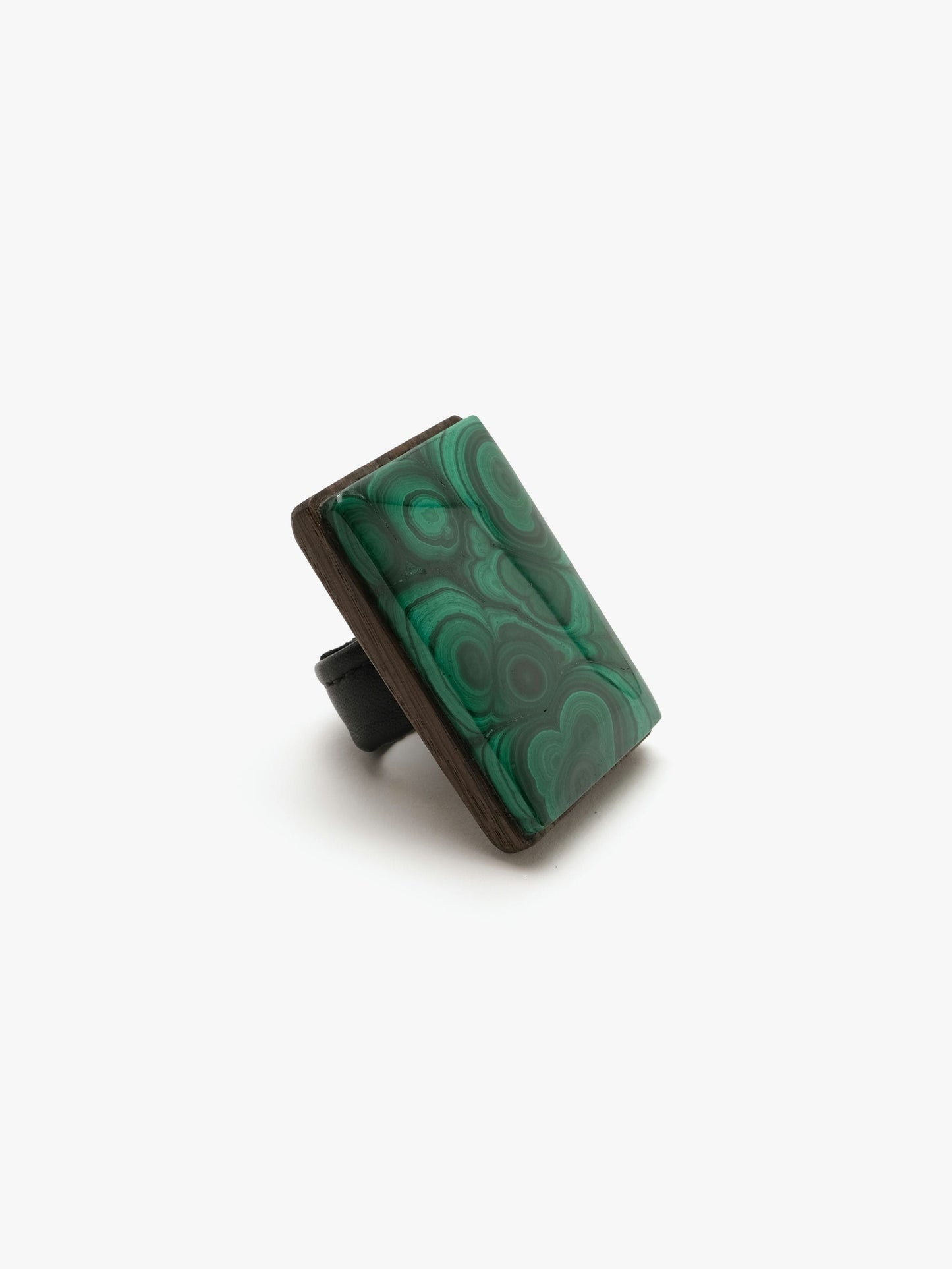 Ring: malachite, bog oak