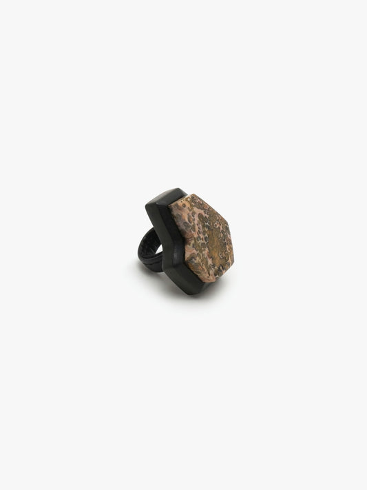 Ring: jasper stone, ebony