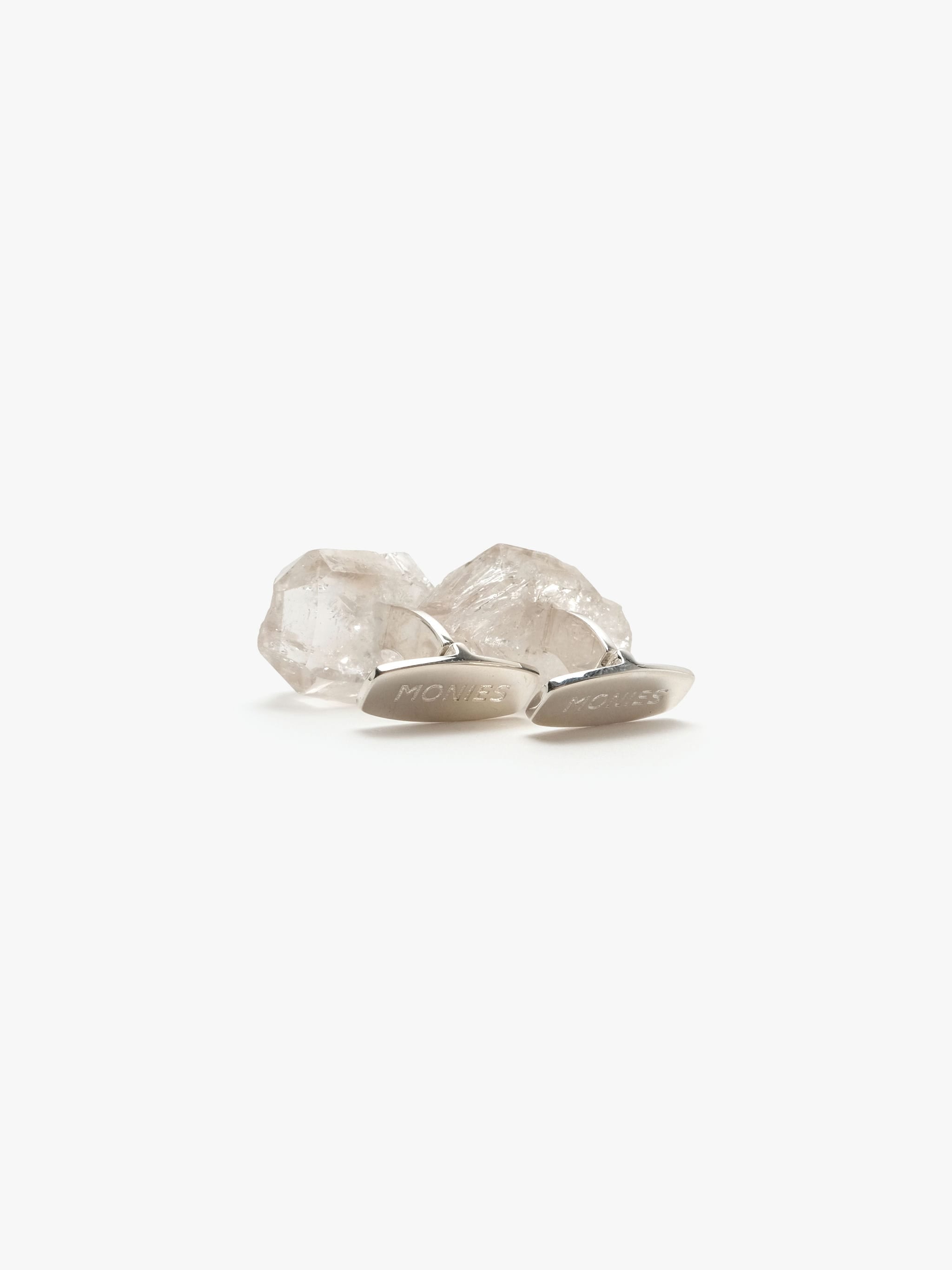 Cuff link: diamond quartz