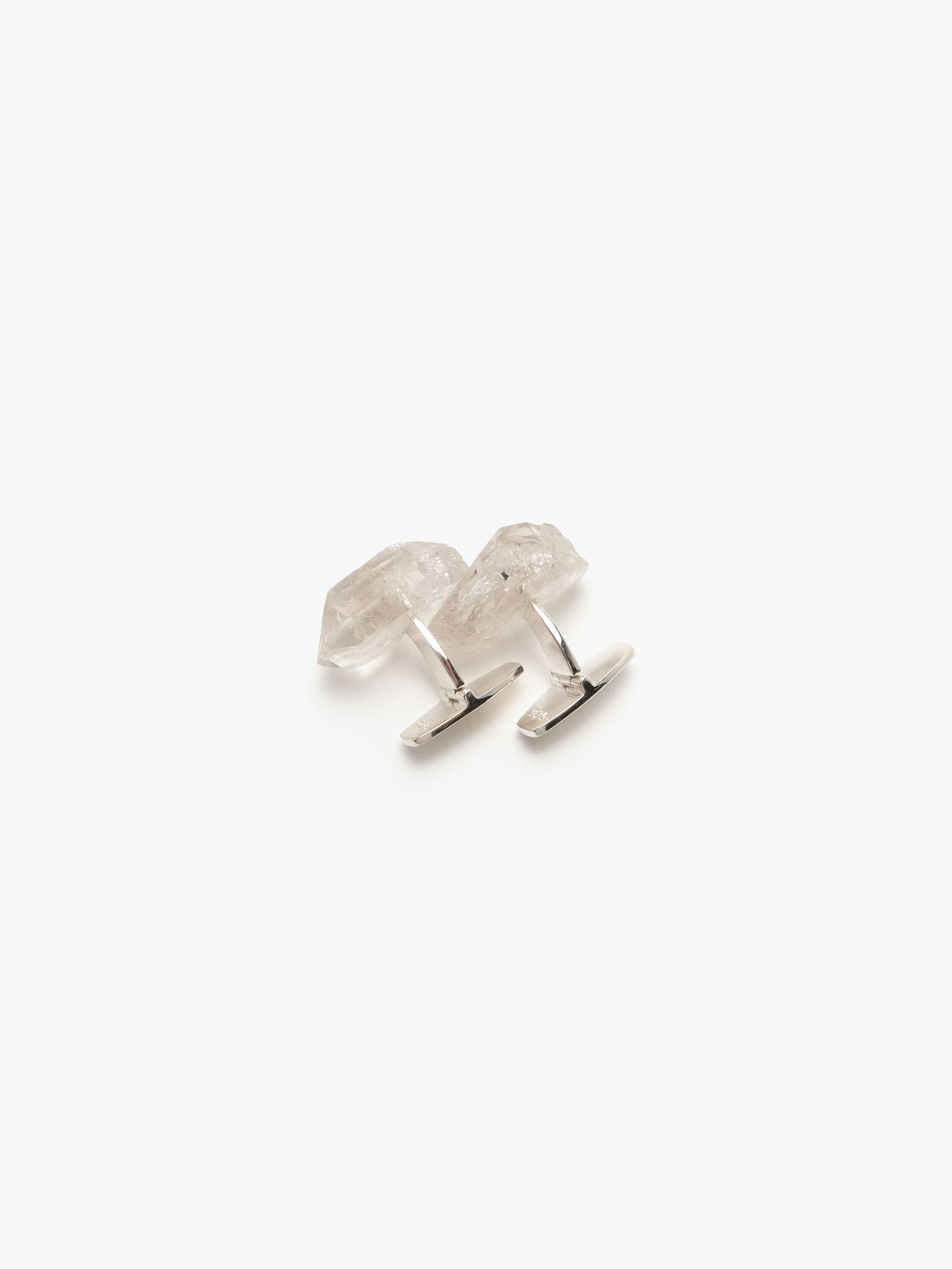 Cuff link: diamond quartz