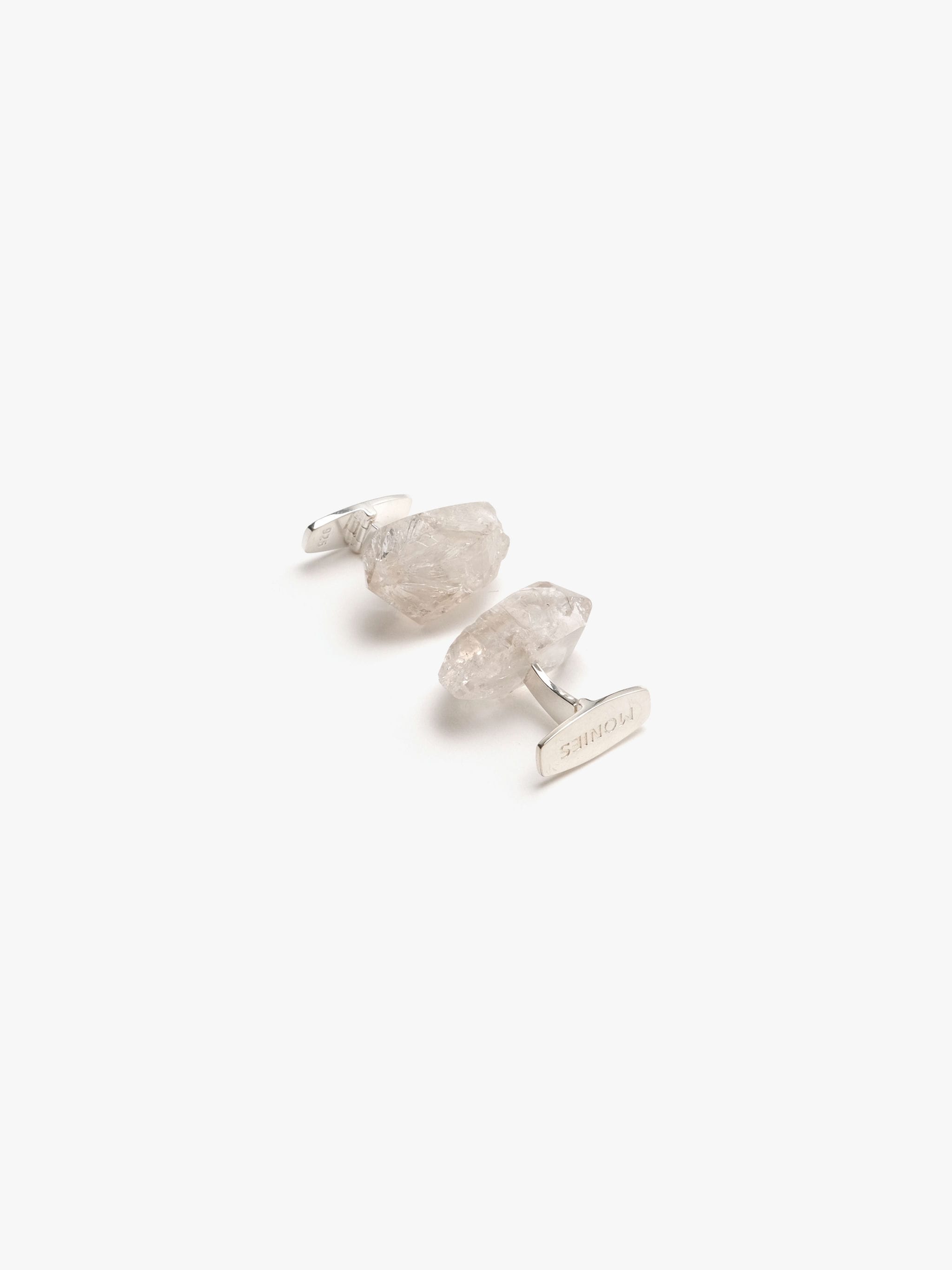 Cuff link: diamond quartz