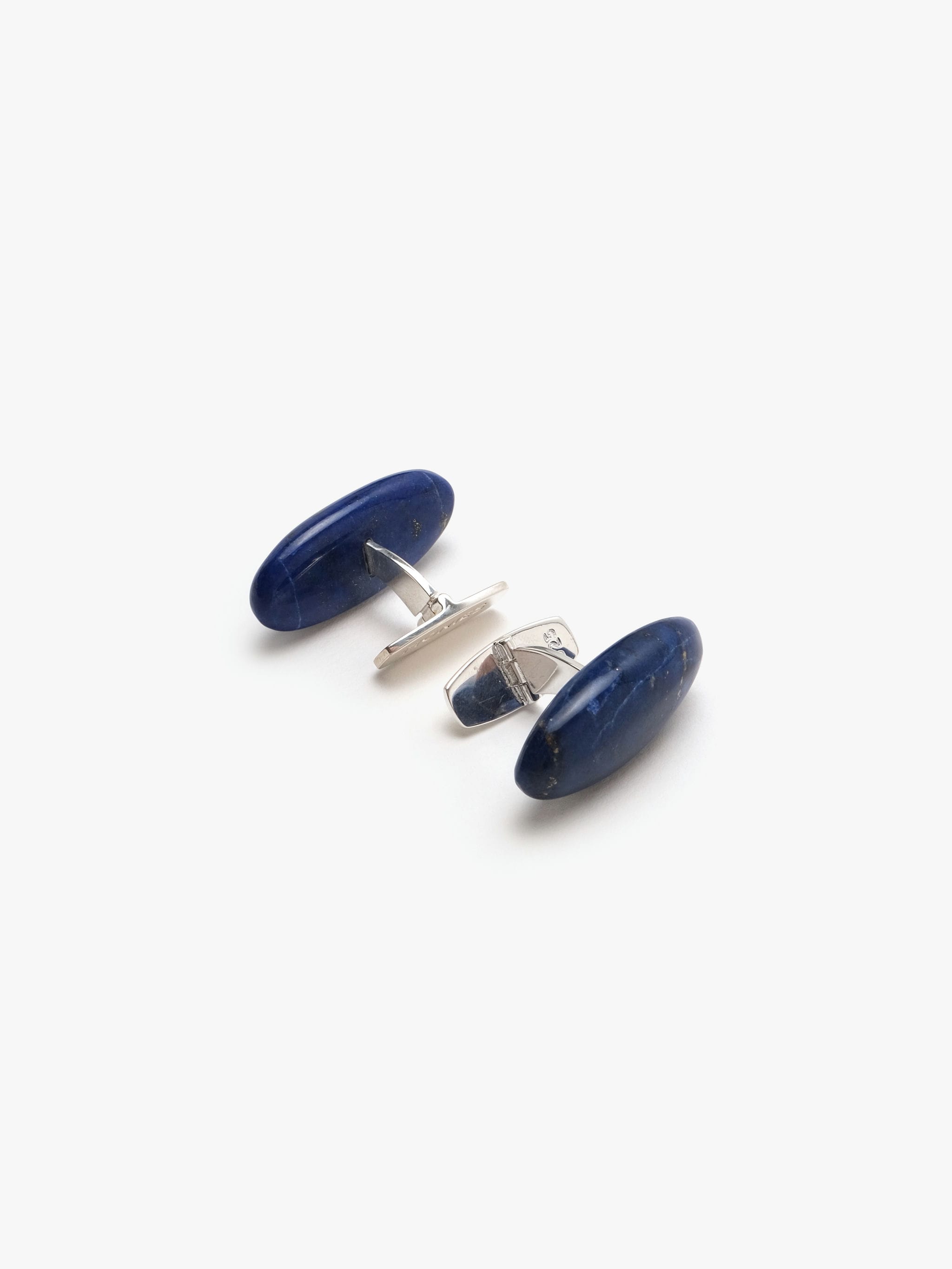 Cuff link: sterling silver, lapis lazuli