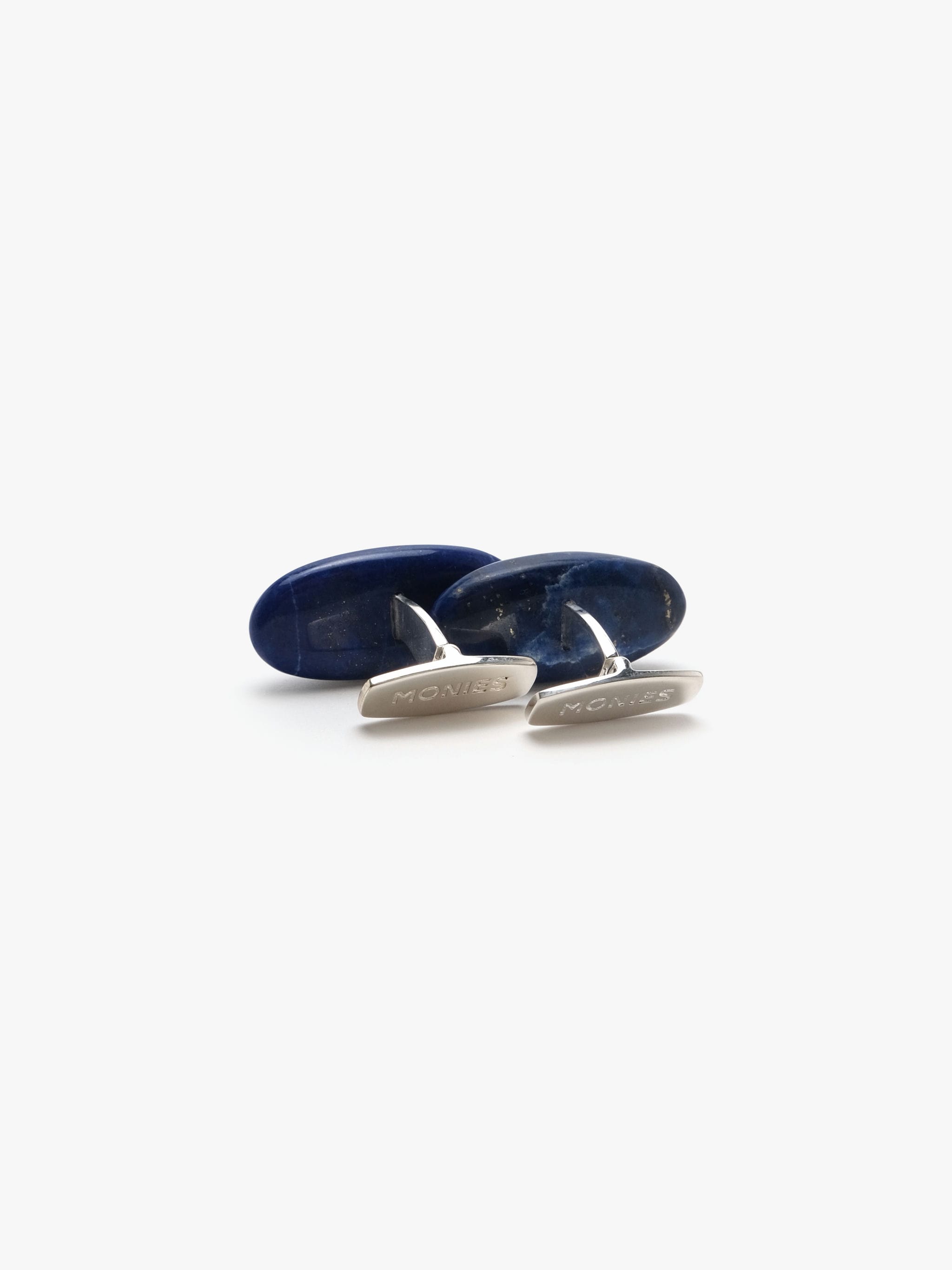 Cuff link: sterling silver, lapis lazuli