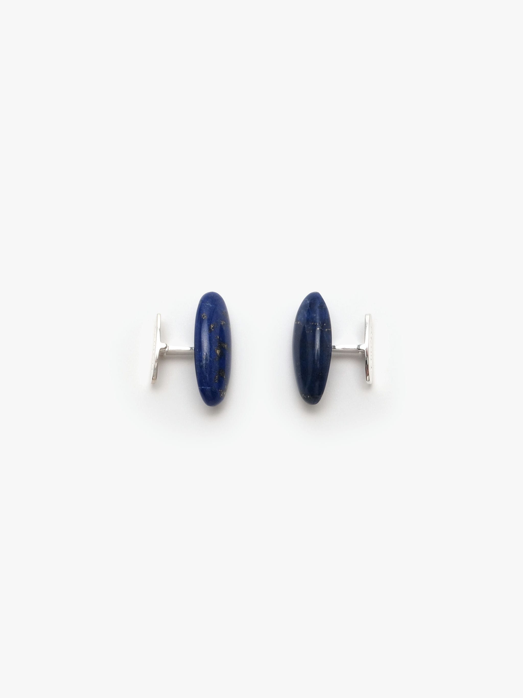 Cuff link: sterling silver, lapis lazuli
