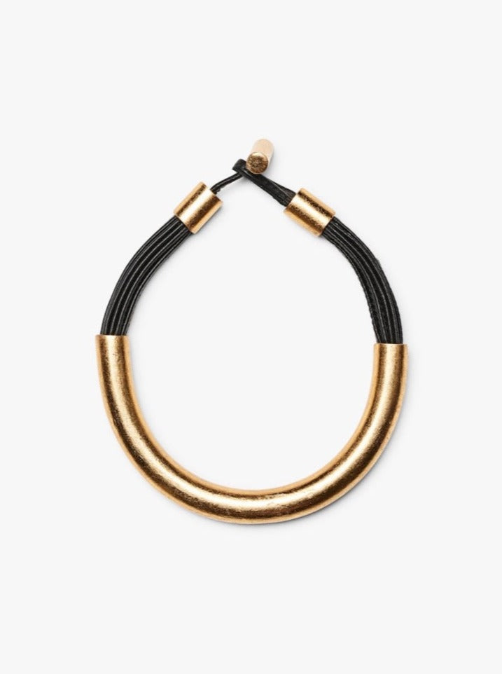 Lisbon bracelet, polyester and goldfoil, Monies