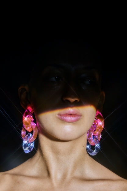 Floss earring pink