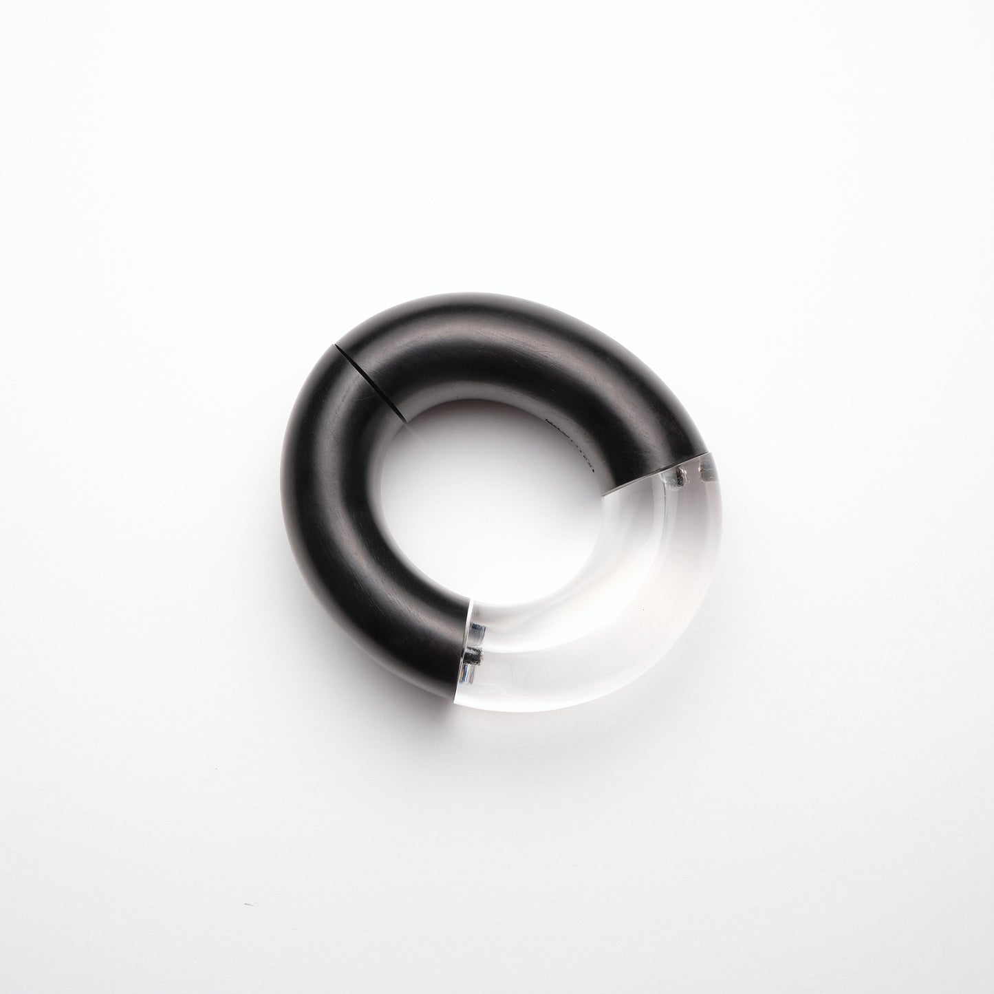 Bracelet in kamagong and clear acrylic