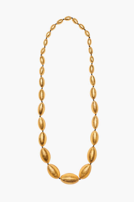 Anne necklace: polyester and gold leaf